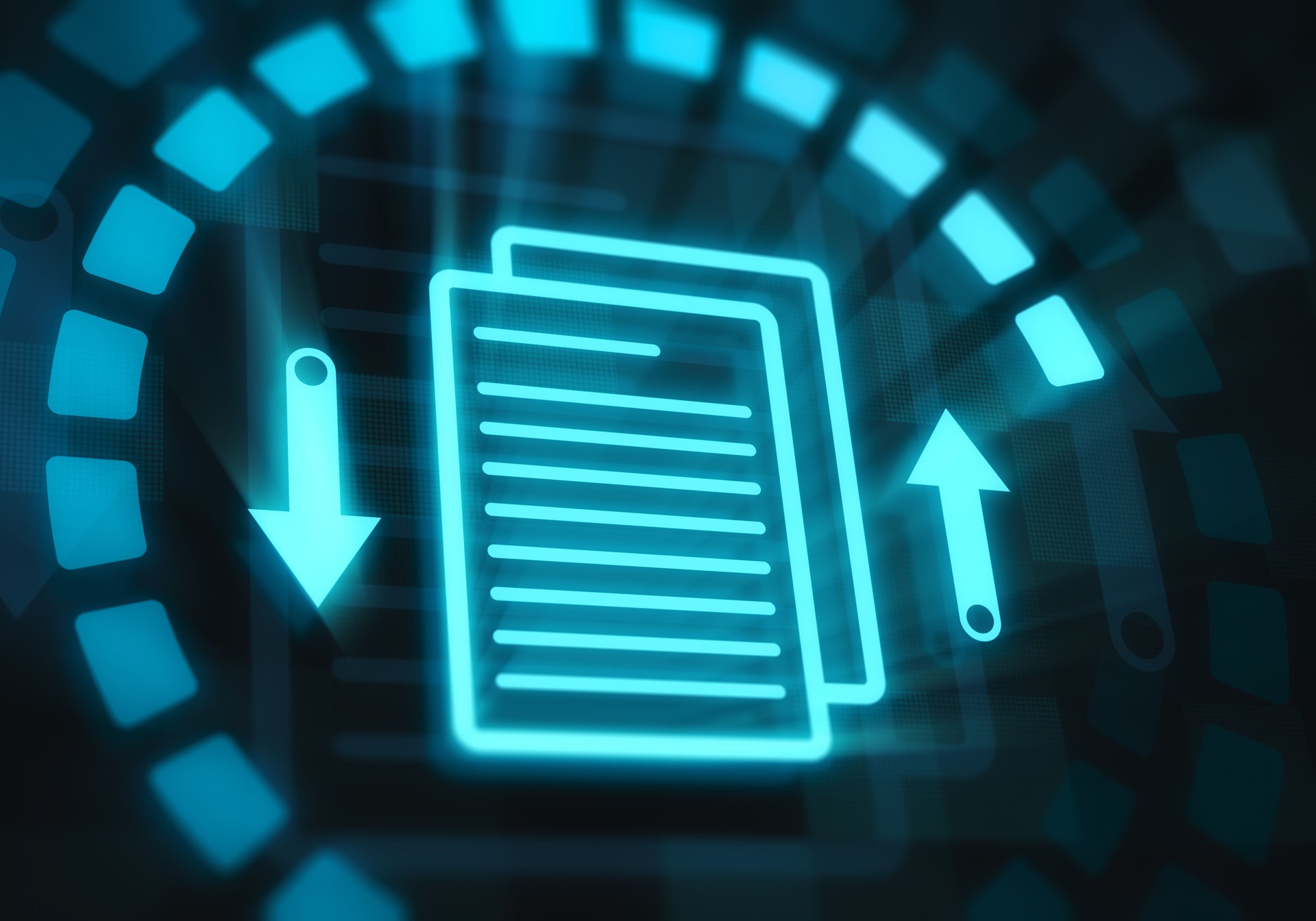 Download ou upload de conceito de arquivos